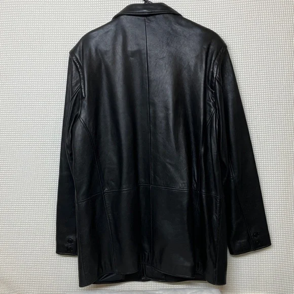 RAINFOREST Black Leather Coat - Picture 3 of 12